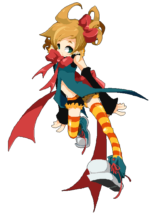 kaku sugar, original, striped, bad id, bad pixiv id, 1girl, borrowed character, female focus, ribbon, solo, thighhighs