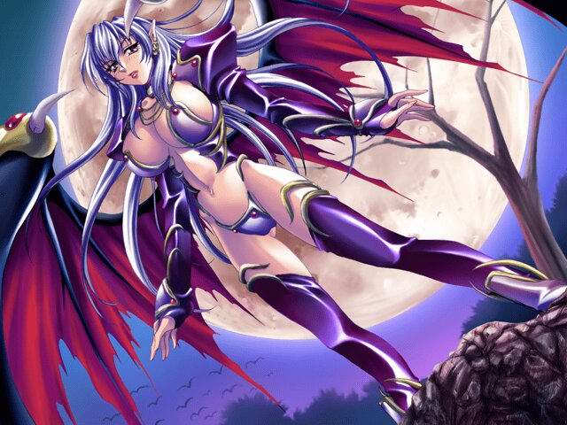 blue hair, breasts, cleavage, large breasts, wings