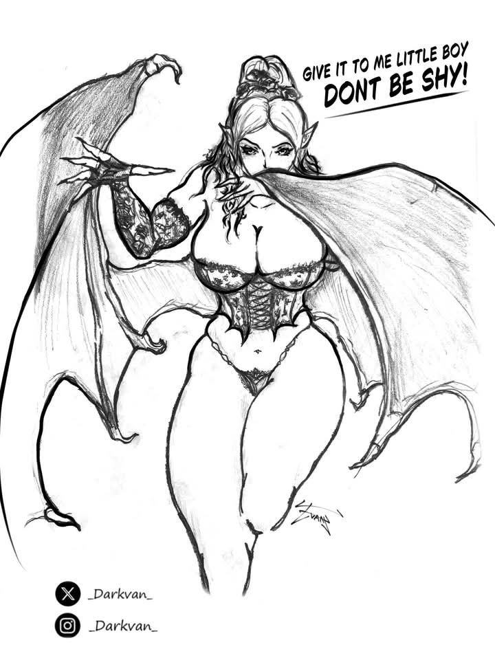 succubus (castlevania), castlevania: symphony of the night, castlevania (series), 1girl, bat wings, black corset, black lace trim, bra, breasts, bustier, collarbone, corset, darkvan, demon wings, english text, fingerless gloves, gloves, hair bun, hair over breasts, hair over shoulder, hair ribbon, hand over face, lace, lace-trimmed bra, lace trim, large breasts, lingerie, long hair, long sleeves, monochrome, panties, pointy ears, ponytail, ribbon, sidelocks, simple background, sketch, talking, thick thighs, thighs, underbust, underwear, white background, wings