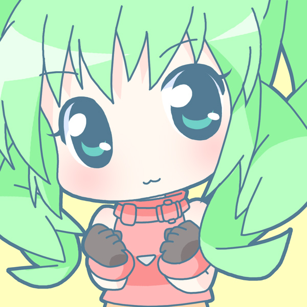 mirai (sugar), solty revant, solty rei, 00s, 1girl, :3, chibi, female focus, solo