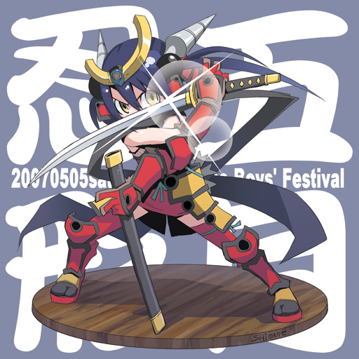 simon (ttgl), tengen toppa gurren lagann, tagme, 00s, katana, mecha musume, solo, sword, weapon