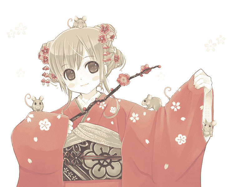kuga tsukasa, tagme, dithering, japanese clothes, kimono, new year, solo