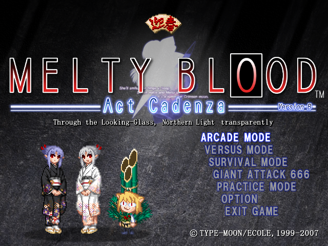 len (tsukihime), neco-arc, white len (tsukihime), melty blood, tsukihime, screencap, 00s, japanese clothes, kimono