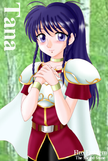 hissaa (starlight express), tana (fire emblem), fire emblem, fire emblem: the sacred stones, nintendo, pegasus knight uniform (fire emblem), bad id, 1girl, armor, blue eyes, blue hair, cape, female focus, long hair, matching hair/eyes, ponytail, princess, solo, white armor