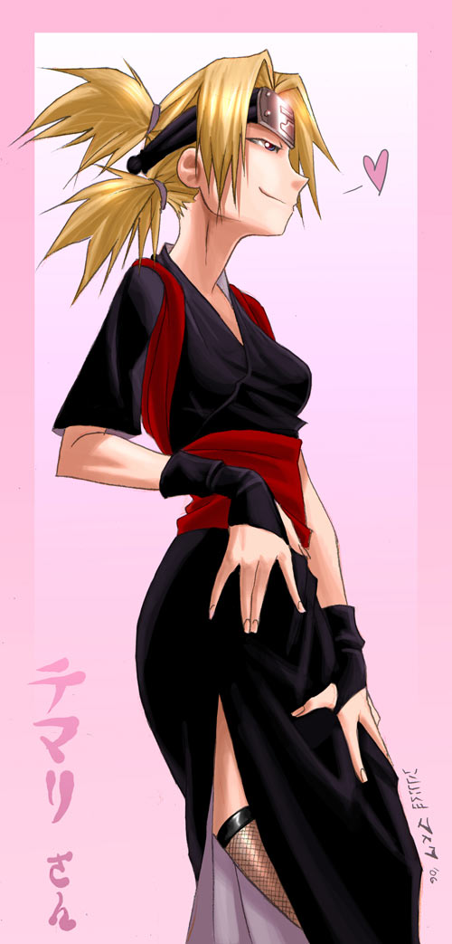mike nesbitt, temari (naruto), naruto, long image, tall image, blonde hair, ninja, quad tails, smile