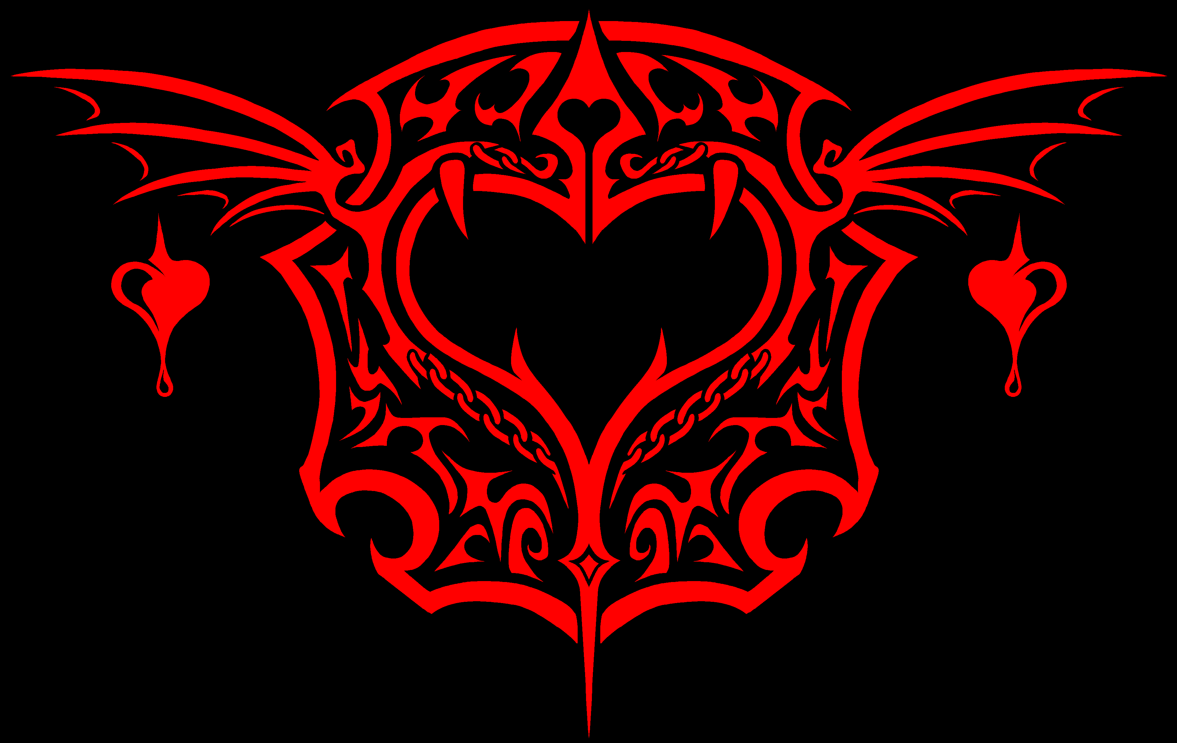 remilia scarlet, touhou, absurdres, highres, azoth the devil, bat wings, blood, blood drip, complex design, corruption, fangs, heart, motif, pubic tattoo, pubic tattoo design, tattoo, tattoo design, vampire, wings