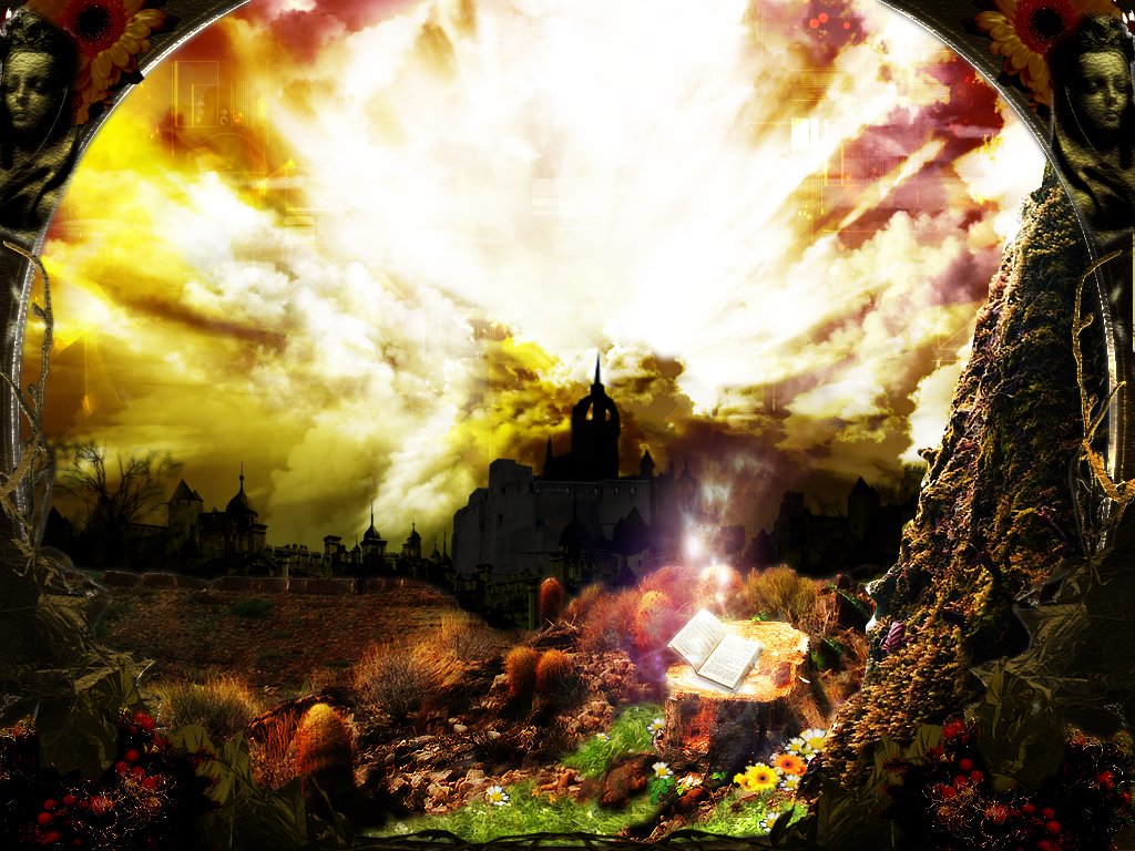 mashana yukii, bad id, bad pixiv id, book, city, cityscape, cloud, flower, scenery, sky, solo, tree