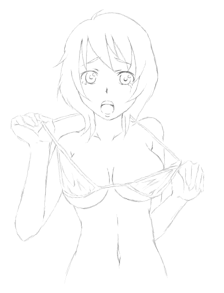 erstin ho, my-otome, 00s, bikini, greyscale, monochrome, solo, swimsuit, tears