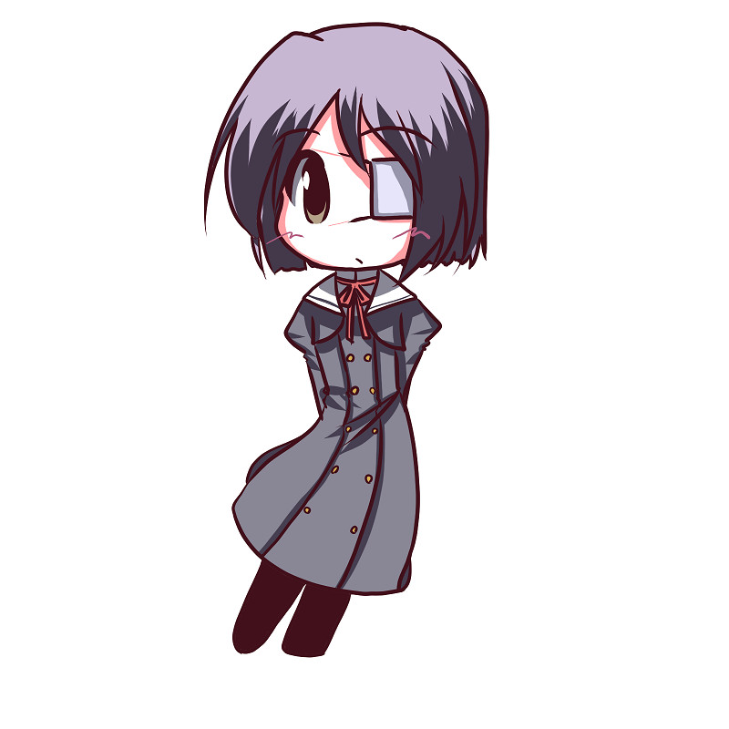 fictional sister, shindou chihiro, ef (visual novel), tagme, 00s, chibi, eyepatch, solo