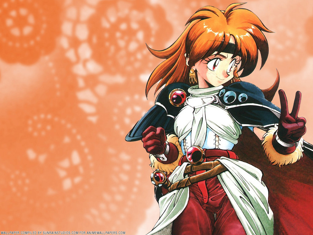 araizumi rui, lina inverse, slayers, 1990s (style), 1girl, belt, cape, female focus, retro artstyle, solo, v