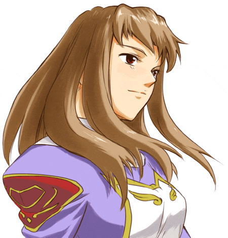 aoba (smartbeat), aoba, shizuru viola, my-otome, light brown hair, lowres, 00s, 1girl, dress, female focus, long hair, purple dress, red eyes, serious, simple background, solo, upper body, victorian, white background
