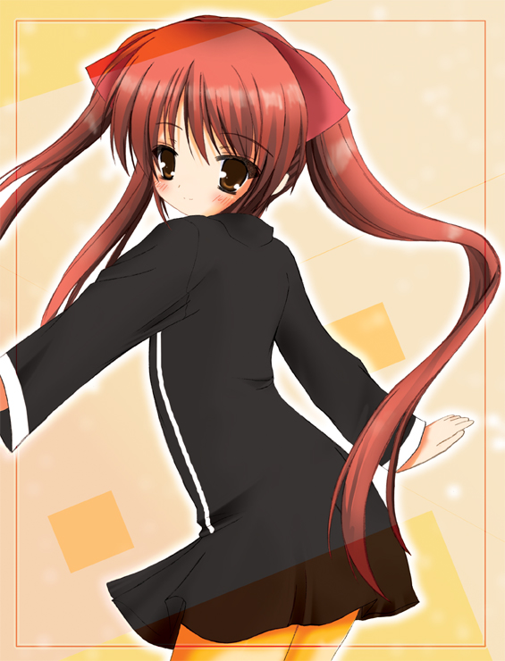 nagatsuki rio, aloe, aloe (quiz magic academy), quiz magic academy, 1girl, female focus, red hair, solo, twintails