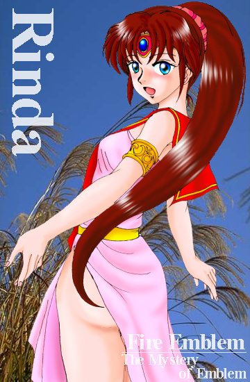 hissaa (starlight express), linde (fire emblem), fire emblem, fire emblem: mystery of the emblem, nintendo, blue eyes, brown hair, long hair, ponytail