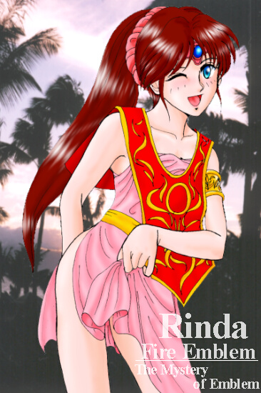 hissaa (starlight express), linde (fire emblem), fire emblem, fire emblem: mystery of the emblem, nintendo, blue eyes, brown hair, long hair, ponytail
