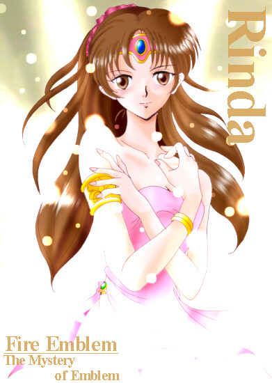hissaa (starlight express), linde (fire emblem), fire emblem, fire emblem: mystery of the emblem, nintendo, blue eyes, brown hair, long hair, ponytail