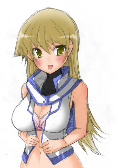 tenjouin asuka, yu-gi-oh!, yu-gi-oh! gx, 1girl, :p, blush, bottomless, bra, female focus, lingerie, open clothes, open shirt, shirt, solo, tongue, tongue out, underwear, undressing