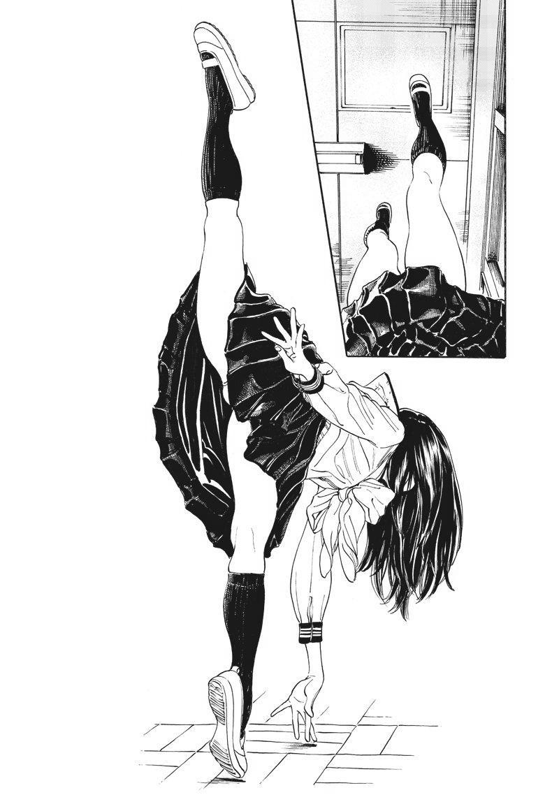 hiro (dismaless), akebi komichi, akebi-chan no serafuku, highres, official art, 1girl, bow, female focus, flexible, full body, leg up, legs, long hair, long skirt, long sleeves, manga illustration, manga page, monochrome, multiple views, pleated skirt, school uniform, serafuku, shoes, simple background, skirt, socks, solo, solo focus, thighs, white background