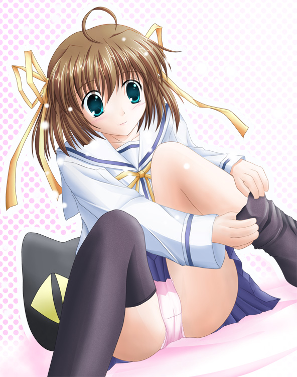 desuno, asakura nemu, da capo, da capo i, 00s, 1girl, female focus, panties, school uniform, serafuku, solo, thighhighs, underwear
