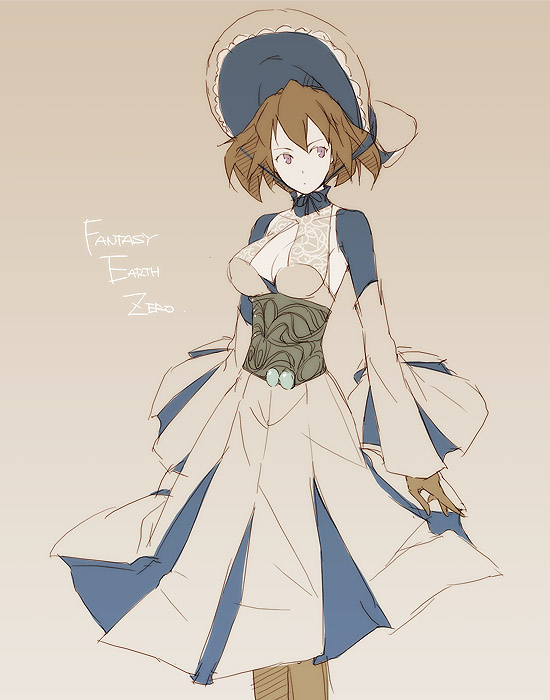 kyo (kuroichigo), fantasy earth zero, tagme, brown hair, pantyhose, solo