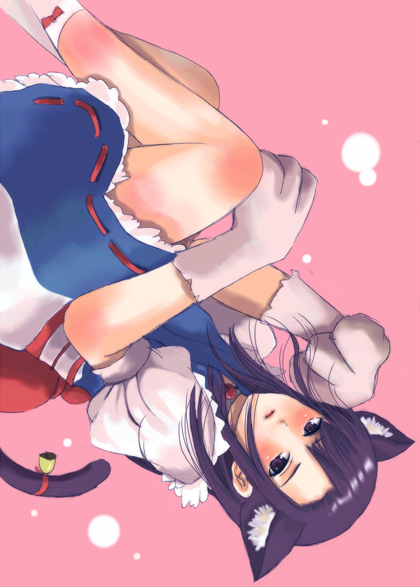 masaki (celesta), sakurazaki setsuna, mahou sensei negima!, 00s, animal ears, blush, cat ears, cat tail, celesta, japanese clothes, solo, tail