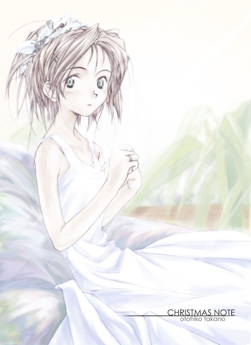 otohiko takano, takano otohiko, original, 1girl, brown hair, dress, female focus, green eyes, jewelry, ring, short hair, solo