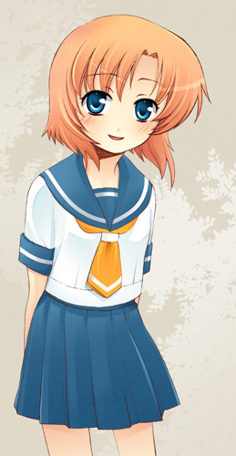 ryuuguu rena, higurashi no naku koro ni, lowres, 00s, 1girl, female focus, school uniform, serafuku, solo