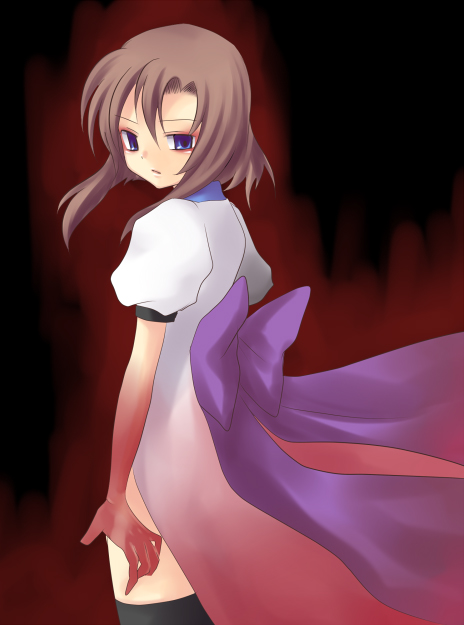 ryuuguu rena, higurashi no naku koro ni, tagme, 00s, dress, solo, thighhighs, zettai ryouiki