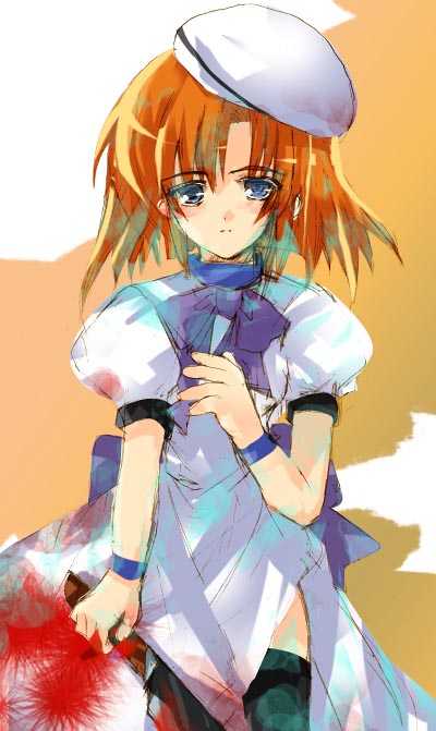 ryuuguu rena, higurashi no naku koro ni, 00s, dress, hat, solo, thighhighs, zettai ryouiki