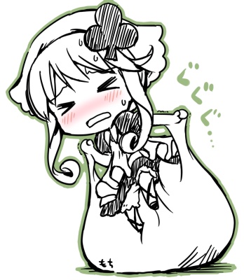 kemushi, suu (shugo chara!), shugo chara!, lowres, food, mochi, solo, wagashi