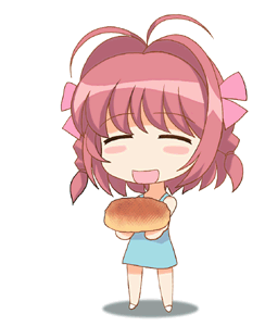a1 (initial-g), suzumiya haruka, kimi ga nozomu eien, animated, animated gif, lowres, translated, > <, 00s, braid, chibi, closed eyes, hair ribbon, ribbon, short hair, solo