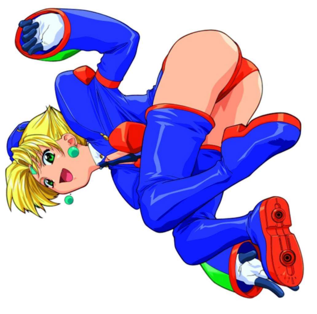 karinka (koutetsu tenshi kurumi), koutetsu tenshi kurumi, ass, blonde hair, earrings, jewelry