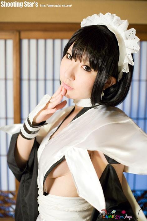 kanekiyo miwa, iroha (samurai spirits), samurai spirits, photo (medium), 1girl, cosplay, hand on own face, looking at viewer, shouji, sliding doors
