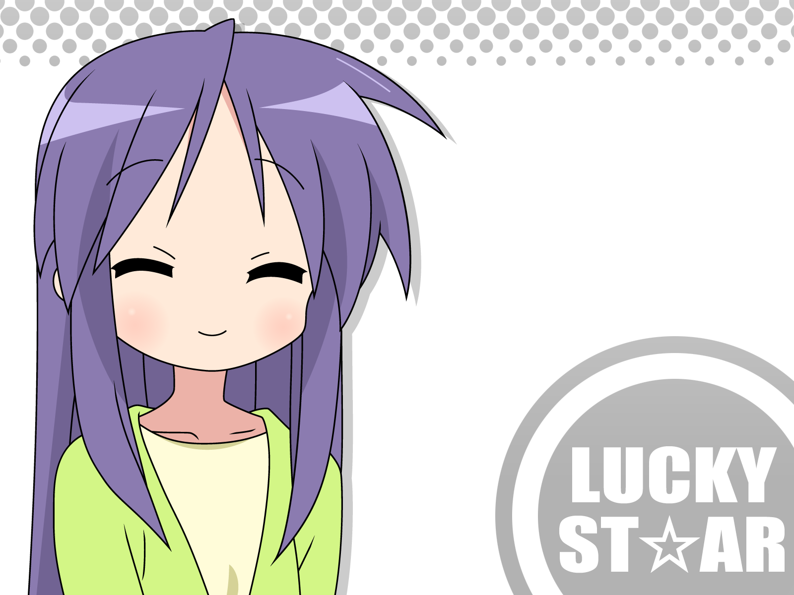 hiiragi miki, lucky star, derivative work, highres, tagme, vector trace, 00s, purple hair, solo