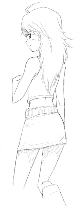rison, hoshii miki, idolmaster, idolmaster (classic), idolmaster 1, 00s, 1girl, ahoge, female focus, greyscale, monochrome, solo