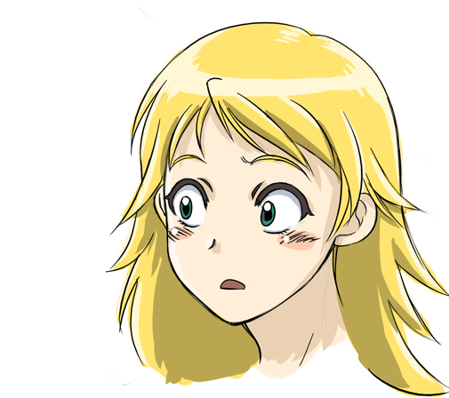 rison, hoshii miki, idolmaster, idolmaster (classic), idolmaster 1, 00s, 1girl, blonde hair, blush, female focus, portrait, solo