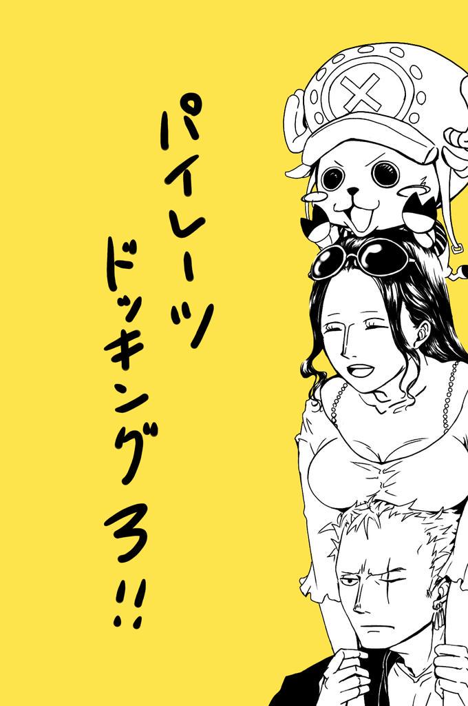 nikoban, nico robin, roronoa zoro, tony tony chopper, one piece, commentary request, 1girl, 2boys, ^ ^, antlers, blush stickers, closed eyes, cross, earrings, eyewear on head, hat, hood, horns, jewelry, multiple boys, one eye closed, reindeer antlers, scar, scar across eye, scar on face, short hair, sidelocks, smile