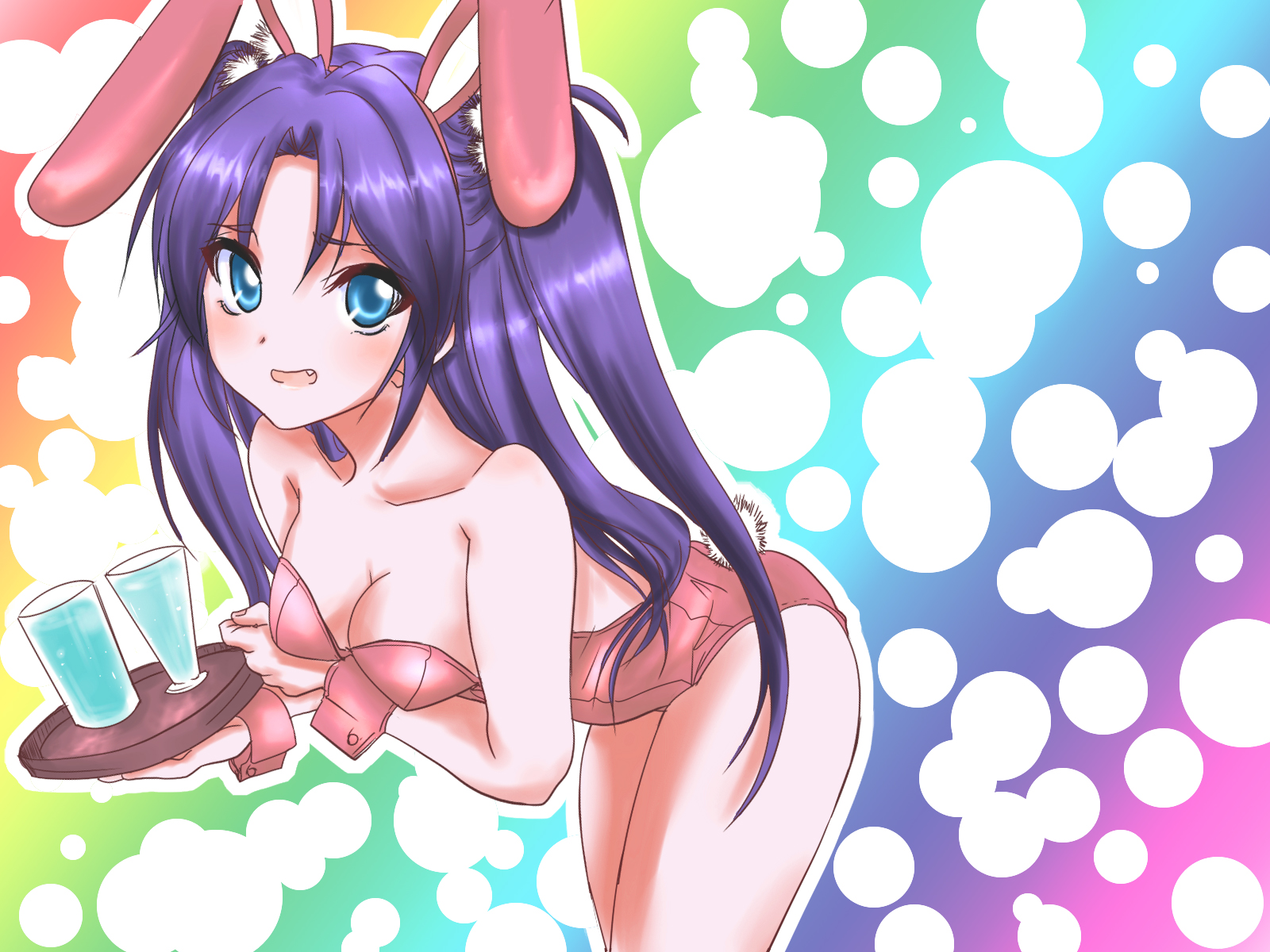 sakayama shinta, sasasegawa sasami, little busters!, highres, 1girl, animal ears, bare legs, fake animal ears, female focus, leotard, playboy bunny, rabbit ears, solo