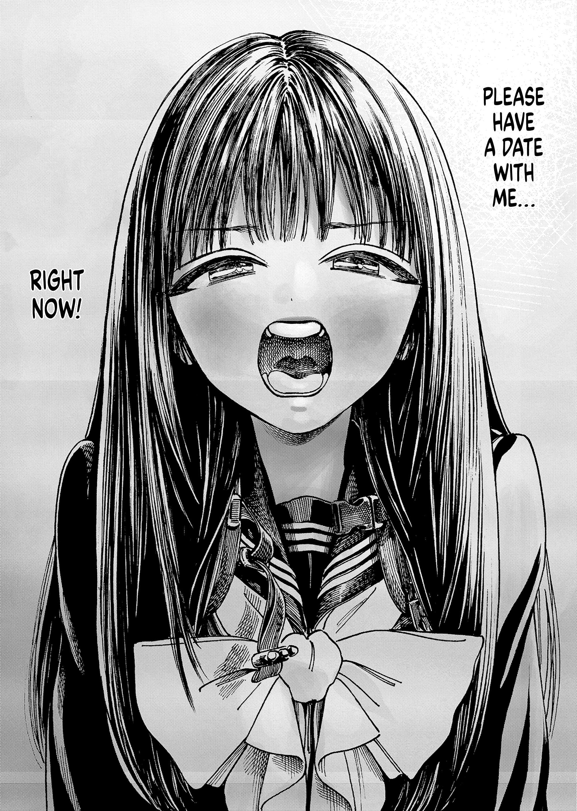 hiro (dismaless), akebi komichi, akebi-chan no serafuku, absurdres, highres, official art, translated, 1girl, blunt bangs, blush, bow, dot nose, english text, female focus, flat chest, long hair, long sleeves, looking at viewer, manga illustration, manga page, open mouth, roubai academy school uniform (old), school uniform, serafuku, sexually suggestive, simple background, solo, solo focus, teeth, tongue, white background