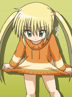 awa, sanzen'in nagi, hayate no gotoku!, lowres, 00s, green background, jaggy lines, oekaki, solo, twintails
