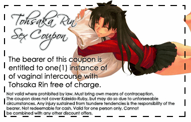 tohsaka rin, fate/stay night, fate (series), artist request, lowres, 00s, 1girl, black hair, closed eyes, english text, female focus, long hair, pillow, shirt, simple background, skirt, smile, solo, text focus, ticket, white background