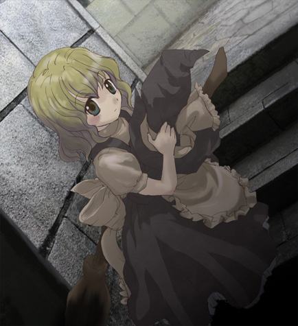 alice margatroid, kirisame marisa, touhou, lowres, 1girl, broom, cosplay, female focus, hat, holding, holding unworn clothes, holding unworn hat, kirisame marisa (cosplay), solo, unworn hat, unworn headwear
