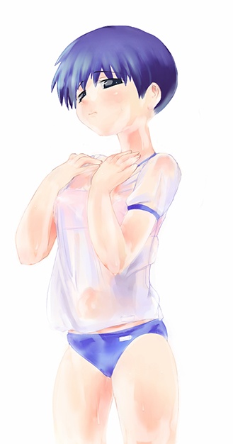 more (strong oppai), original, tagme, 1girl, buruma, female focus, gym uniform, solo