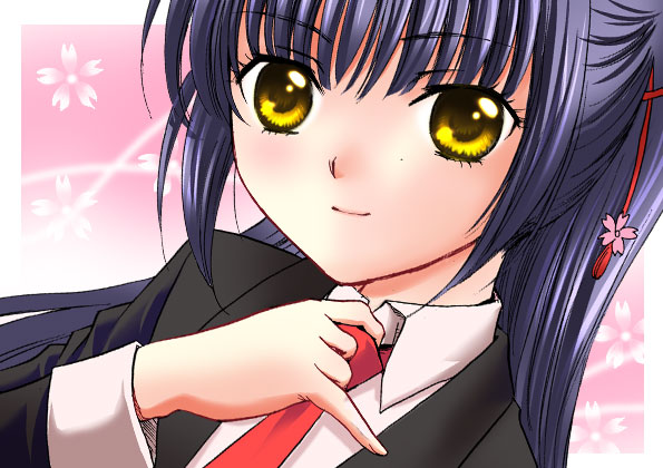 karamiti, fujisaki nadeshiko, shugo chara!, 1boy, long hair, male focus, necktie, school uniform, serafuku, solo, trap