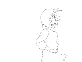 umishima senbon, animated, animated gif, easytoon (medium), lowres, battle, fighting, greyscale, headbutt, monochrome, punching