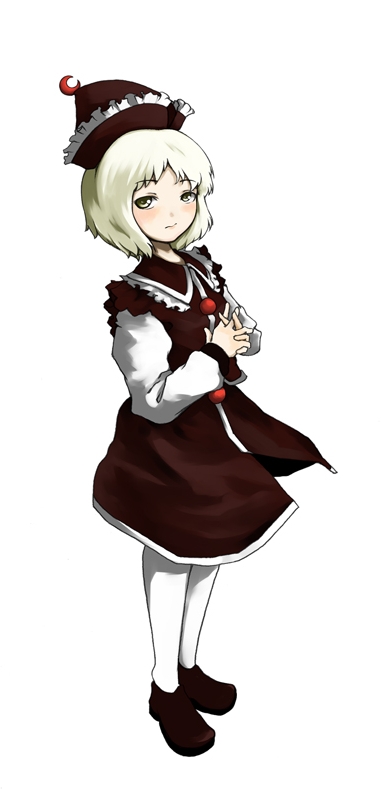 laboto, lunasa prismriver, touhou, 1girl, blonde hair, female focus, hetareya, pantyhose, solo, white pantyhose