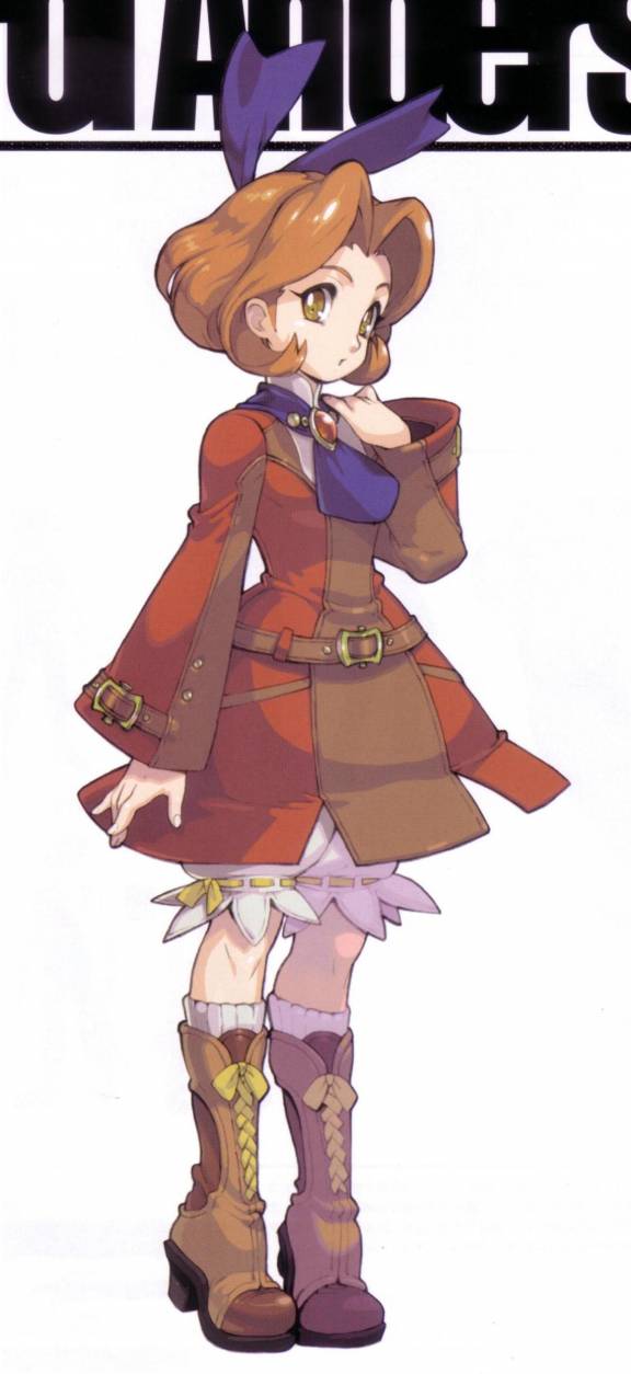 carol anderson, wild arms, wild arms 5, highres, boots, brown hair, child, short hair