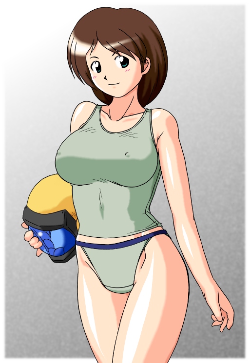 emma sheen, gundam, zeta gundam, breasts, helmet, large breasts, tank top