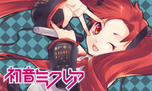 claire stanfield, hatsune miku, baccano!, vocaloid, gender request, lowres, 1girl, argyle background, argyle clothes, blue background, claire standfield, female focus, genderswap, parody, solo