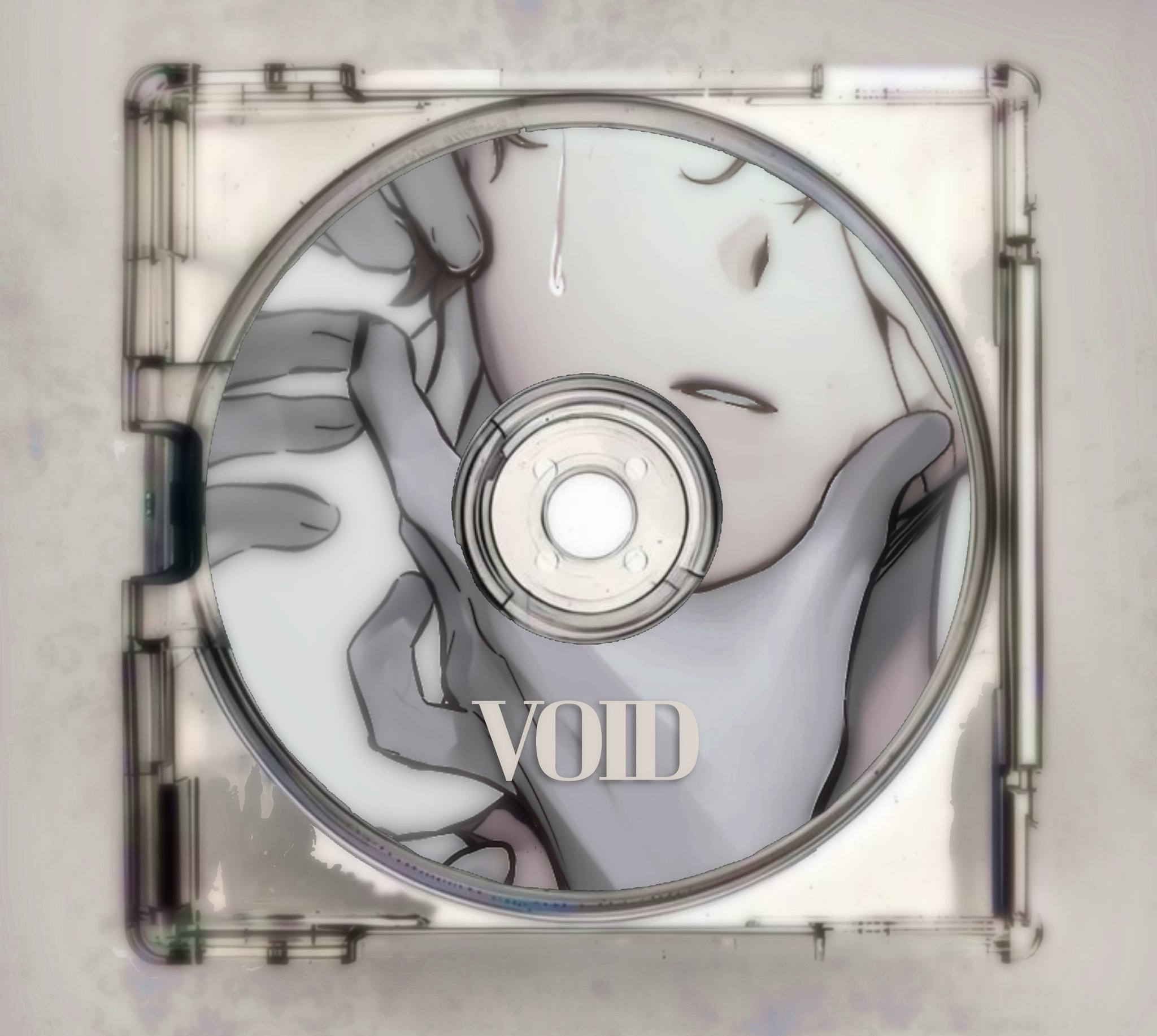 luka (alien stage), alien stage, commentary request, highres, korean commentary, 1boy, cd, cd case, english text, hand on own face, lubya, male focus, parted lips, solo, tears