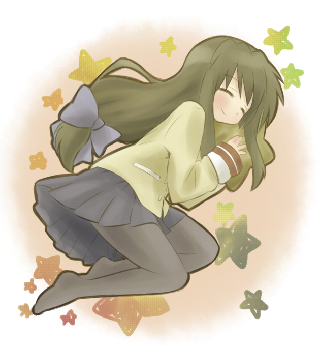 kiji (manekinuko-tei), ibuki fuuko, clannad, 00s, feet, pantyhose, school uniform, serafuku, socks, solo